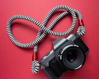 Tracolla fotocamera in corda zebra morbida universale cinghia macchina fotografica laccio strap colorata idea regalo fotografia fotografi