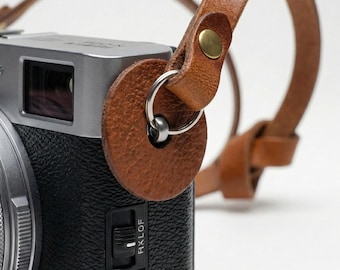 Leather Camera Lug Protectors, Camera Strap Bumpers for Fujifilm Leica Sony Nikon, Anti-Scratch Guards, Handmade Photography Accessories