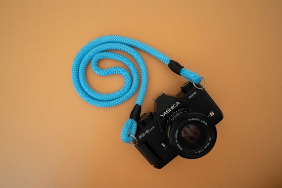 Tracolla fotocamera in corda morbida Fatta a mano in corda azzurra per macchina fotografica cinghia laccio fotografia colorata camerastrap Etsy Italia