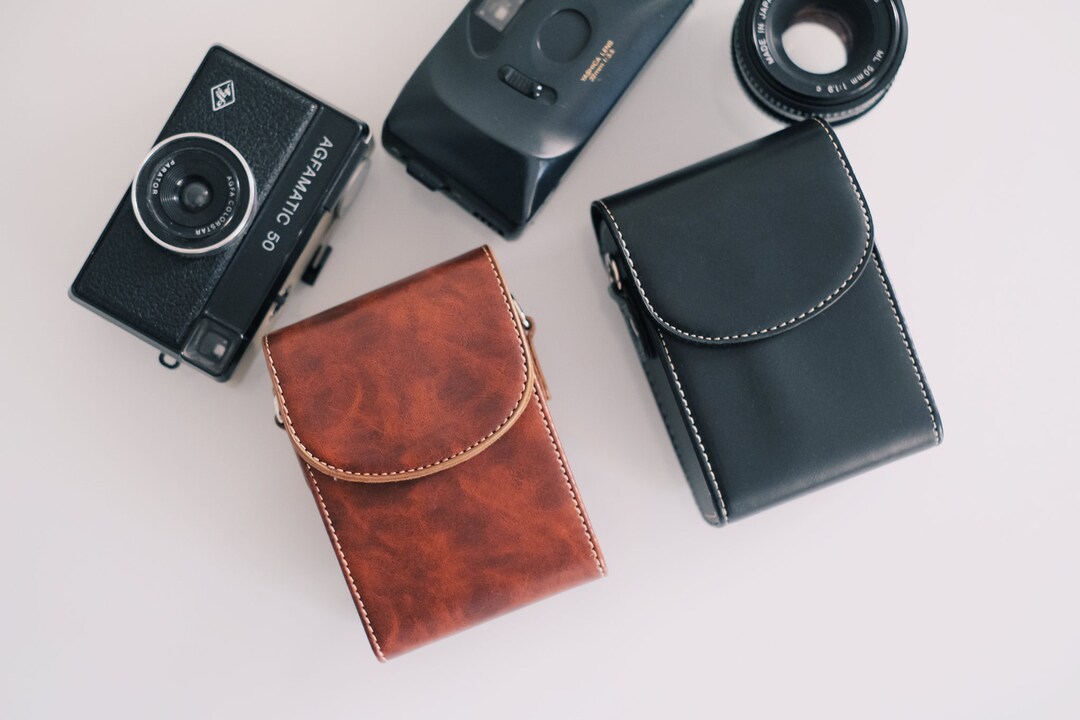 Leather Camera Case With Strap for Compact Camera Sony Rx100 Canon Powershot Vintage and Film Small Camera Etsy