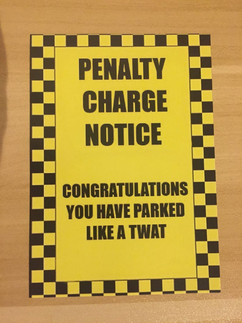 Novelty parking ticket Etsy