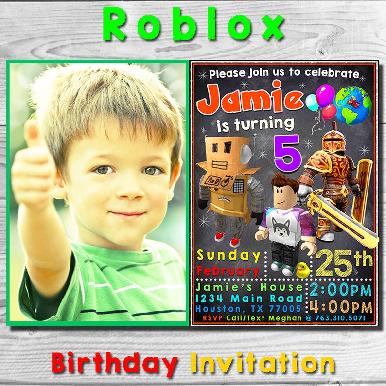 ROBLOX invitation, ROBLOX inviter, fÃªte d’anniversaire de ROBLOX, ROBLOX  anniversaire invite, ROBLOX Party, ROBLOX, ROBLOX invitation, ROBLOX ... - 