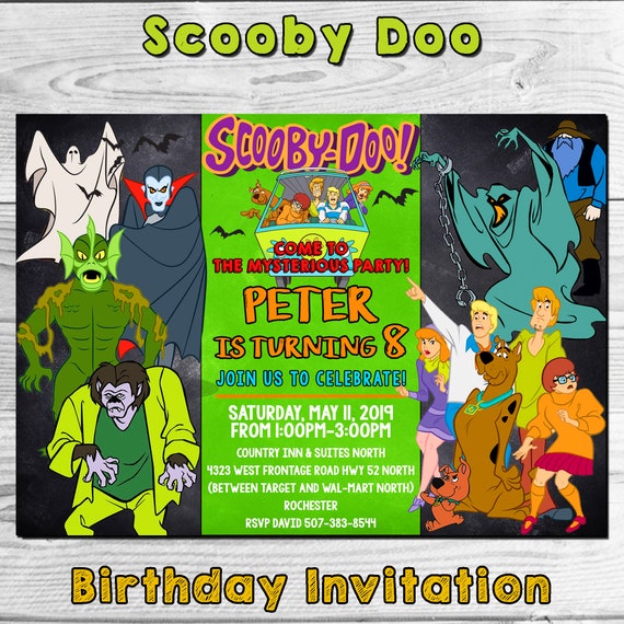 Scooby Doo Invitation Scooby Doo Birthday Scooby Doo Invite Etsy - scooby doo roblox template