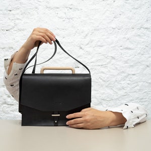 Black leather purse, leather bag, Messenger Bag, leather messenger bag, genuine leather bag, , satchel bag, satchel women, leather work bag