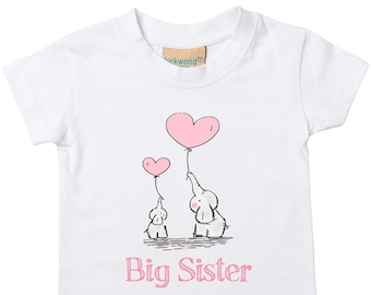 Big Sister Elephant Toddler T-Shirt