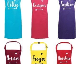 Girls Personalised Name Apron