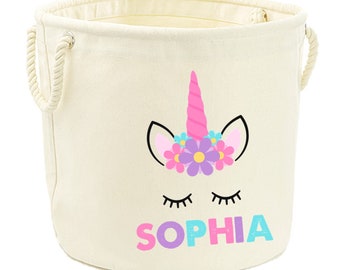 unicorn toy basket