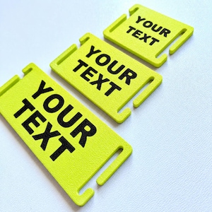 Personalised Text Molle Tag - Custom Plastic Badge Patch for Tactical Backpack Webbing Straps
