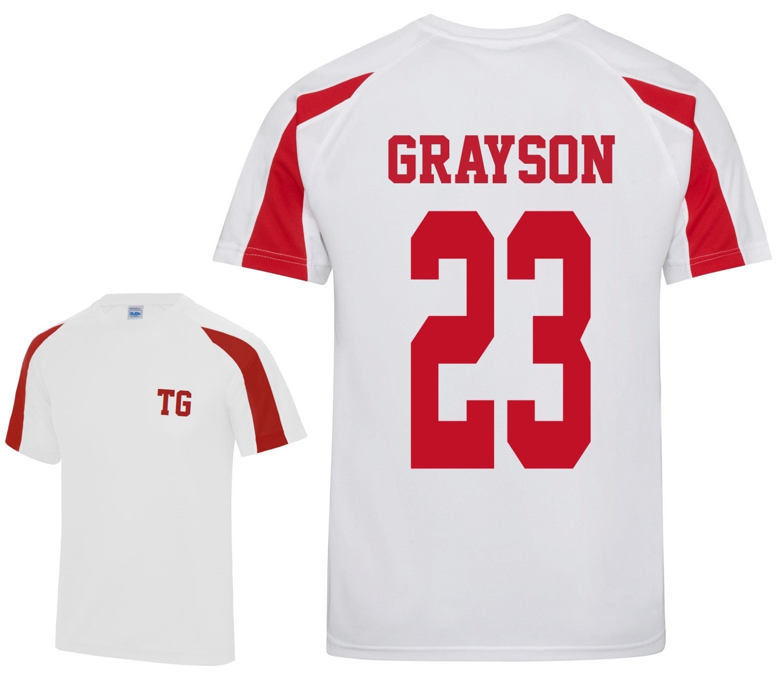 Kids Personalised Football Name & Number Sports Tshirt Etsy UK