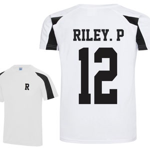 Adults Personalised Football Name & Number Sports T-Shirt image 9