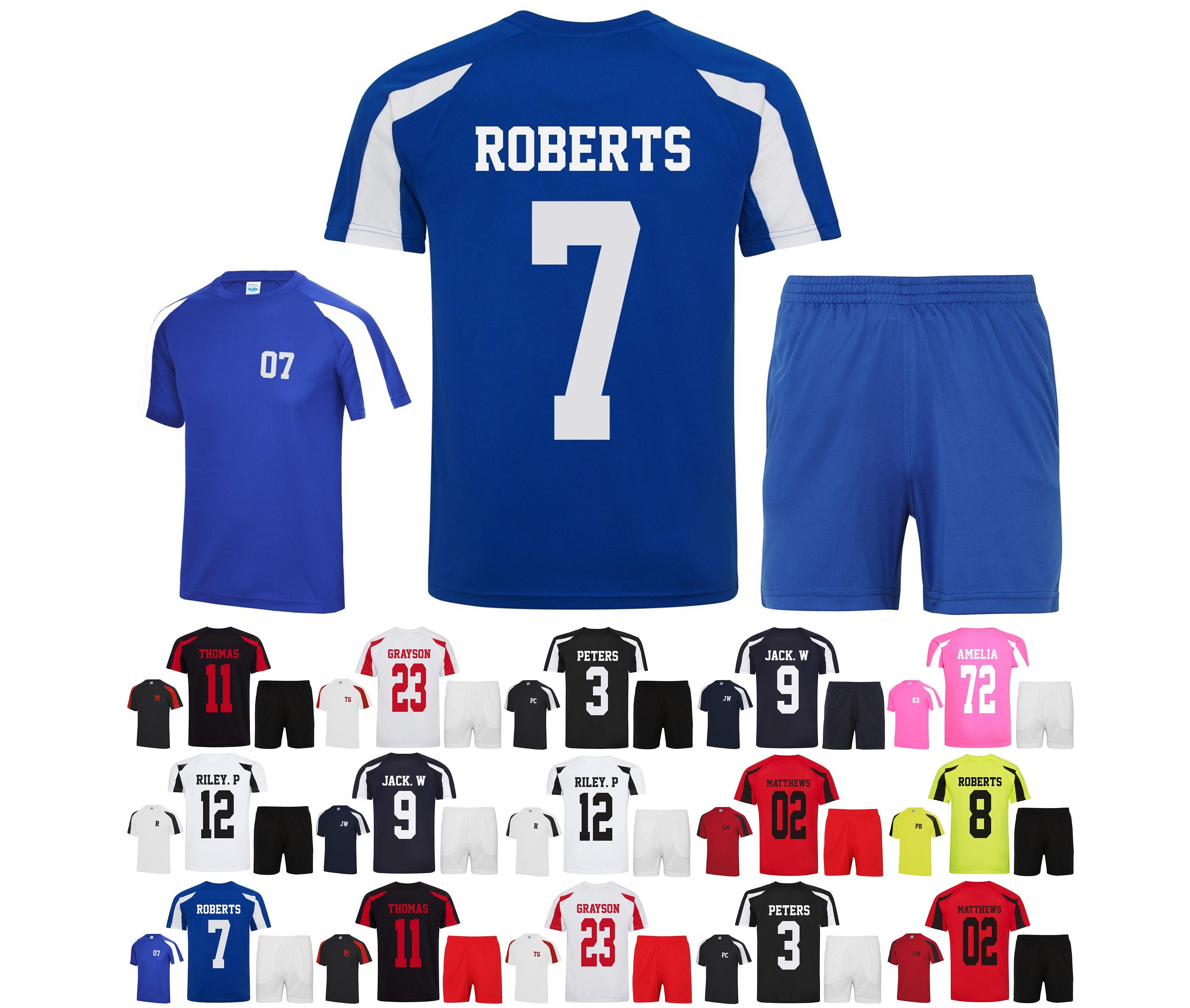 Kids Personalised Football Kit (T-Shirt & Shorts)
