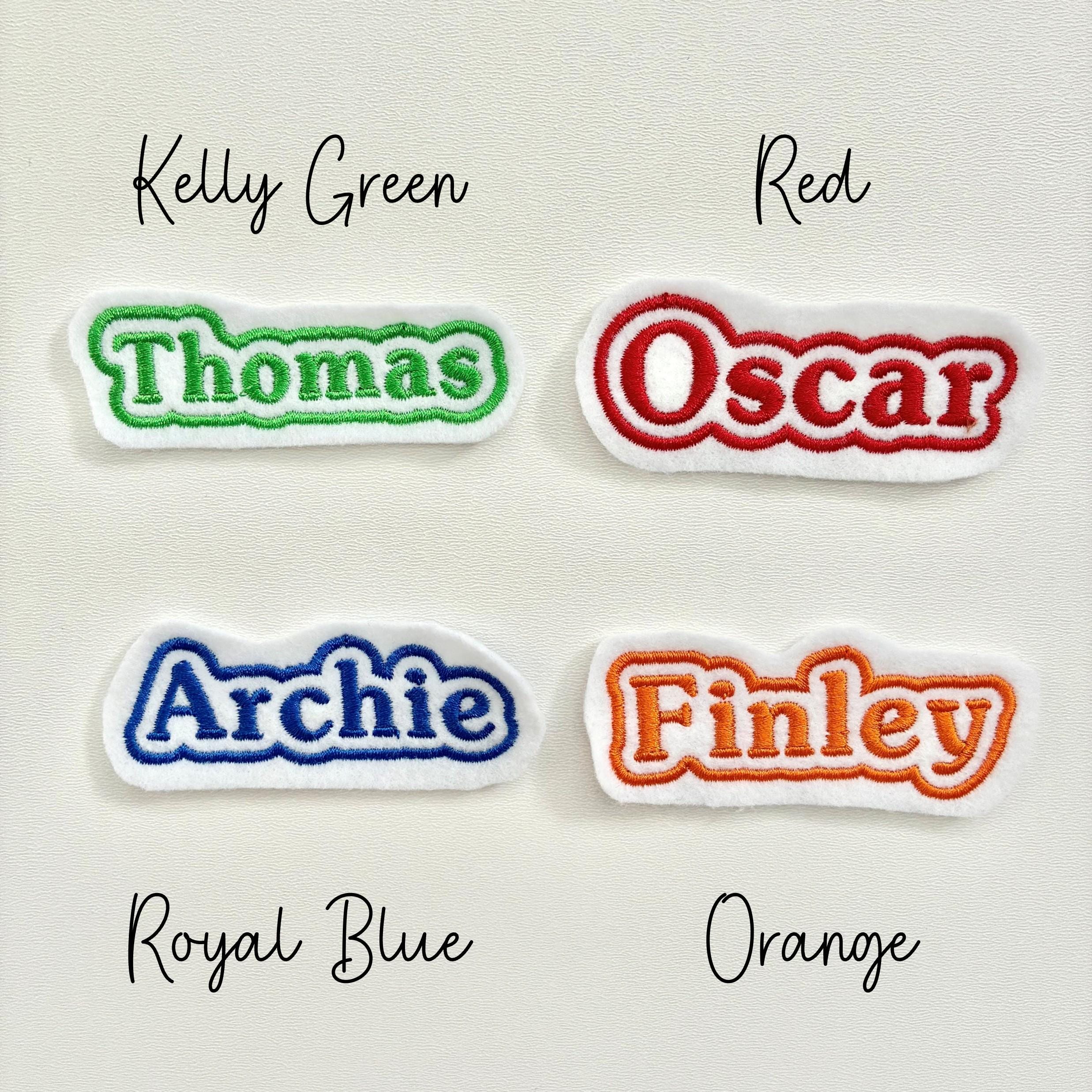 Personalised Embroidered Name Patch Iron on & Sew on Custom Text Badge ...