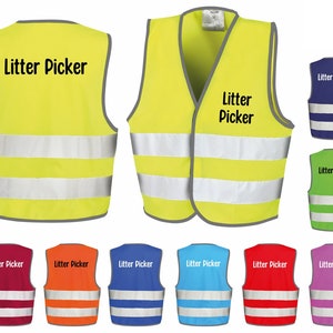Litter Picker Kids Hi-Vis Waistcoat Reflective Safety Vest