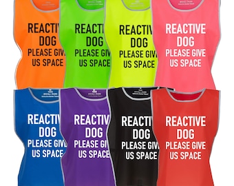 Kids & Adults Reactive Dog Hi-Vis Tabard Waistcoat Reflective Walking Safety Vest