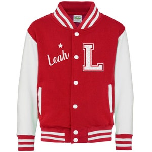 Kids Personalised Varsity Jacket imagem 8