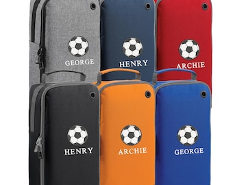 Embroidered Kids Personalised Name Football Shoe Bag Custom Text School Trainers Boots PE Kit