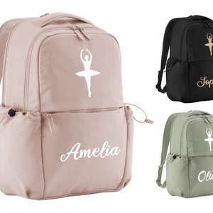 Sac à dos personnalisé avec nom de danseuse de ballet