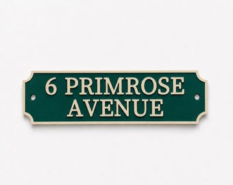 Personalised Text Sign Custom House Name Plaque Garden Wall Plate Memorial Bench