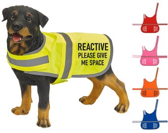 Reactive Please Give Me Space Hi-Vis Dog Vest Walking Training Reflective Safety Jacket Scared Reactive