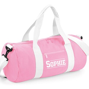 Personalised Varsity Name Barrel Bag image 9