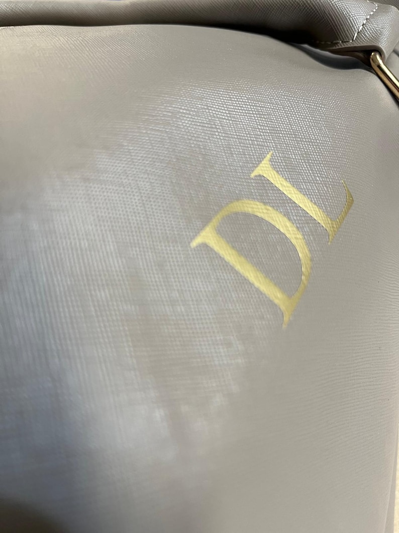Personalised Initials Vegan Faux Leather Weekend Holdall Bag With Detachable Strap - Custom Monogram Gifts For Her image 7