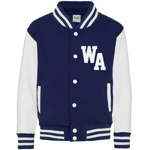 Personalised Initials Kids Varsity Jacket image 3