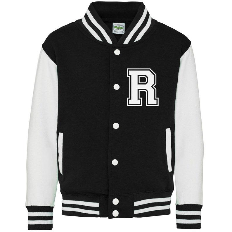 Personalised Initials Kids Varsity Jacket immagine 4