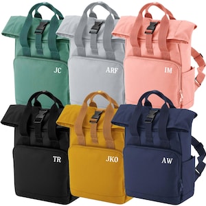 Petit sac à dos recyclé avec initiales personnalisées Sac à dos scolaire personnalisé pour chambre d'enfant