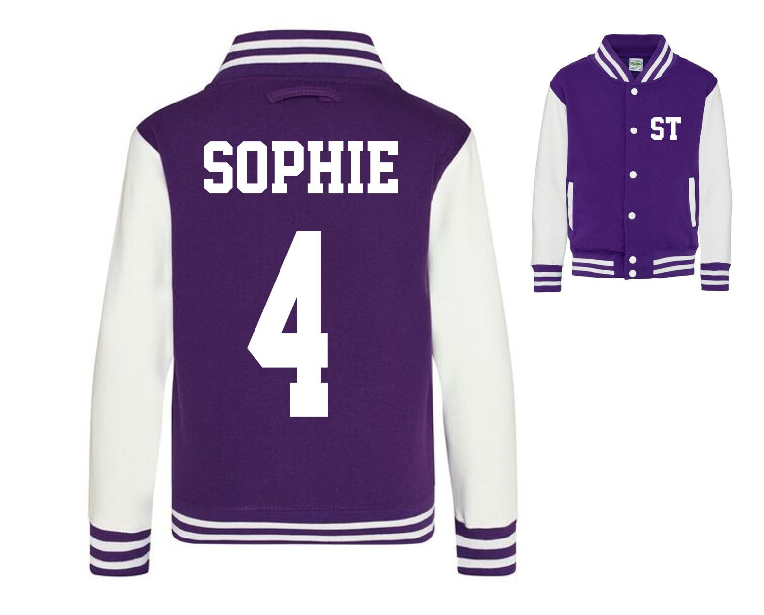 Childrens personalised store varsity jacket