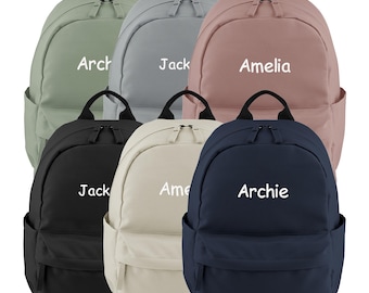 Embroidered Kids Personalised Name Small Backpack Custom Text School Rucksack Nursery Bag