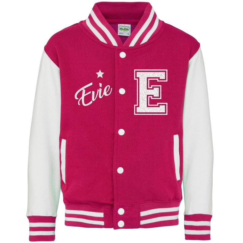 Kids Personalised Varsity Jacket imagem 5