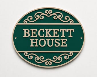 Personalised Text Sign Custom House Name Plaque Garden Wall Plate Memorial Bench