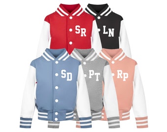 Iniciales personalizadas para niños pequeños y niños Varsity Jacket Custom College Letterman