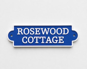 Personalised Text Sign Custom House Name Plaque Garden Wall Plate Memorial Bench