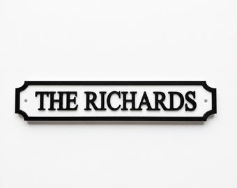 Personalised Text Sign – Custom Street Road New Home House Decoration Plate