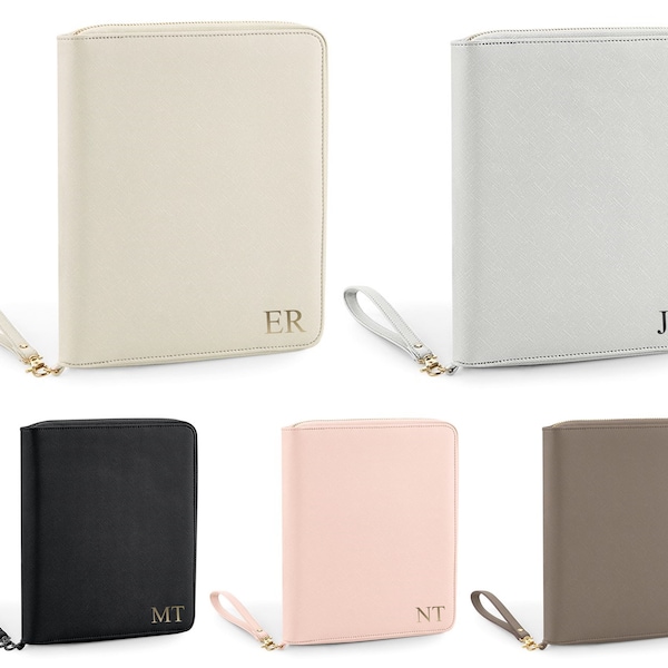 Personalised Initials Monogram Travel Document Organiser - Passport Wallet Holder Folder