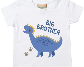 Blue Dinosaur Big Brother Toddler T-Shirt