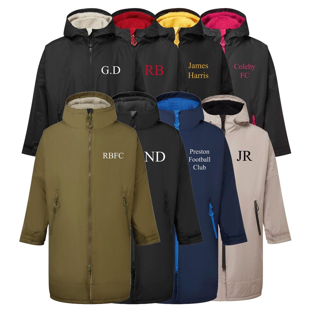 Personalised Sherpa Fleece Waterproof Dry Changing Robe (kids & Adults ...