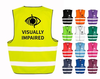 Visually Impaired Hi-Vis Waistcoat Reflective Safety Vest