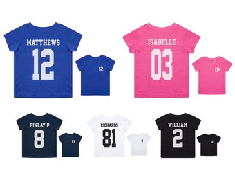 Toddlers Personalised Football Name & Number T-Shirt