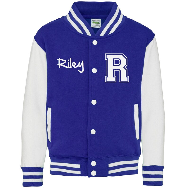 Personalised Kids Varsity Jacket Etsy