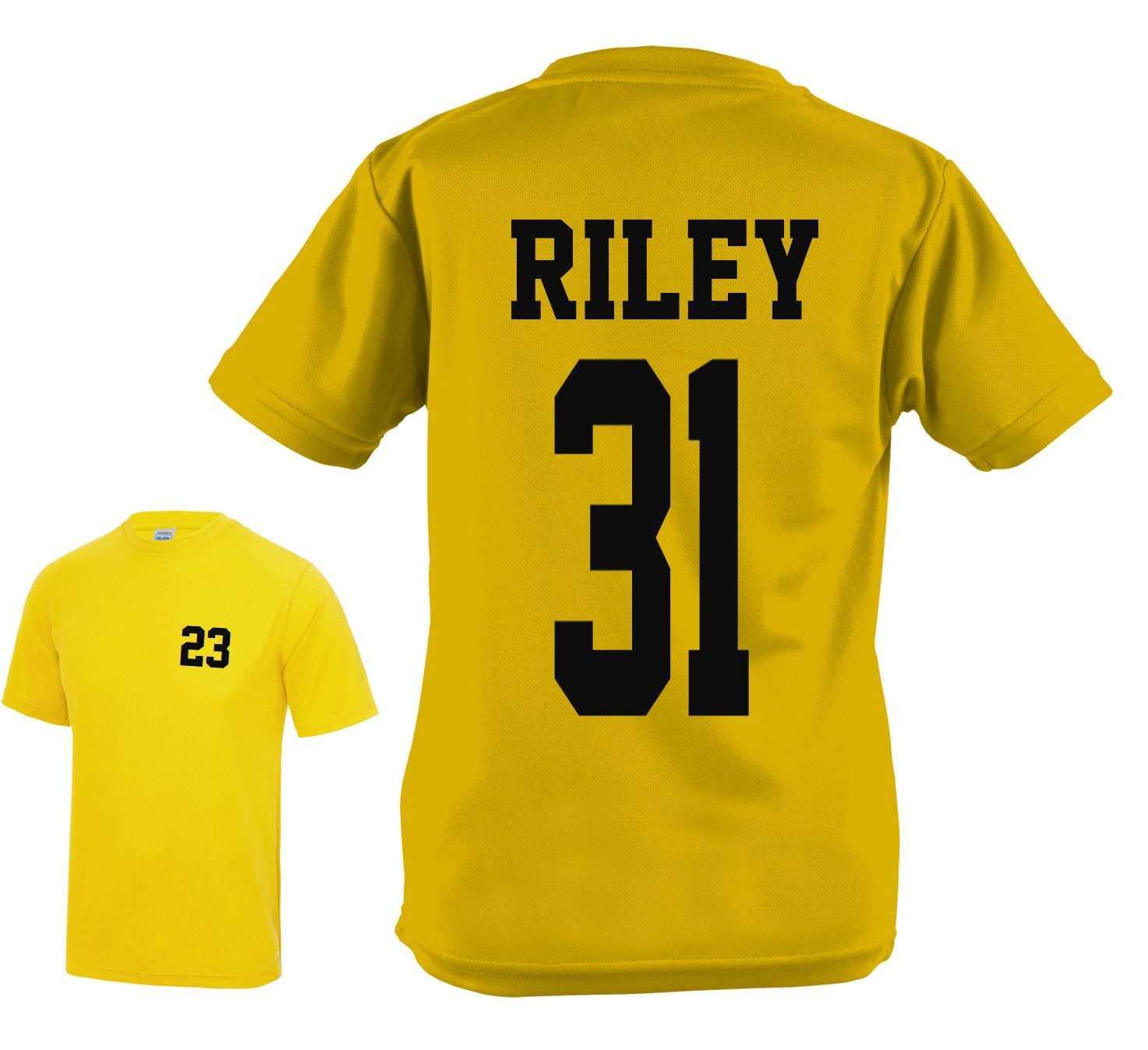 Adults Personalised Football Name & Number Sports Tshirt Etsy