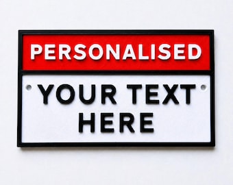 Personalised Your Text Warning Sign – Custom House Decoration Danger Plate Plaque
