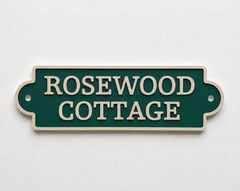 Personalised Text Sign Custom House Name Plaque Garden Wall Plate Memorial Bench