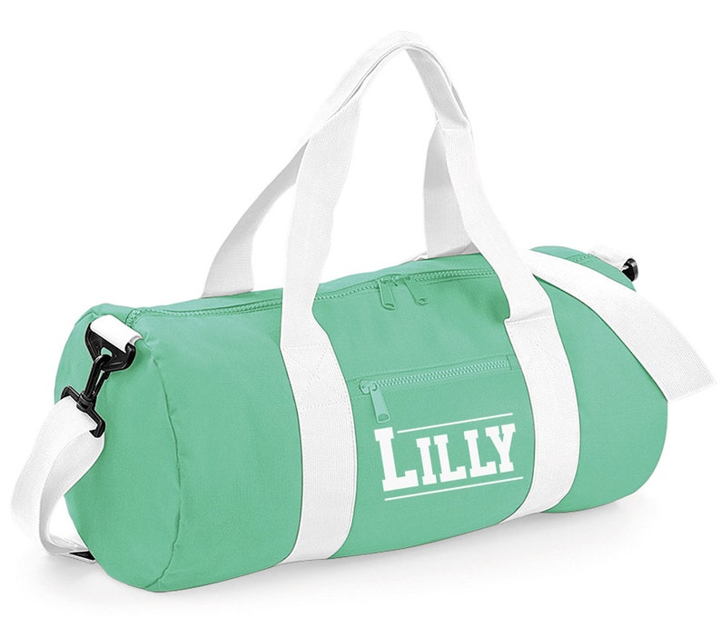 Personalised Varsity Name Barrel Bag image 7