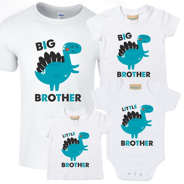 Dinosaur Big and Little Brother T-Shirts and Bodysuits