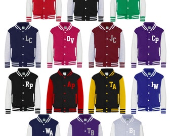 Personalised Initials Kids Varsity Jacket