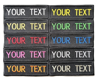Personalised Embroidered Patches Sew/Iron/VELCRO® Custom Text Molle Morale Badges