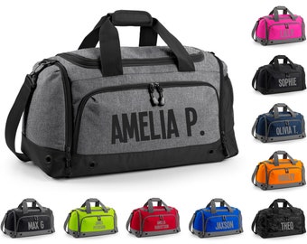 Kids Personalised Name Holdall Boys Girls Sports PE School Football Bag Printed