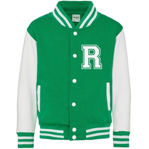 Personalised Initials Kids Varsity Jacket immagine 9